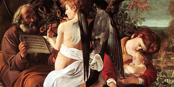 Descanso en la huida a Egipto - Michelangelo Merisi da Caravaggio 1597